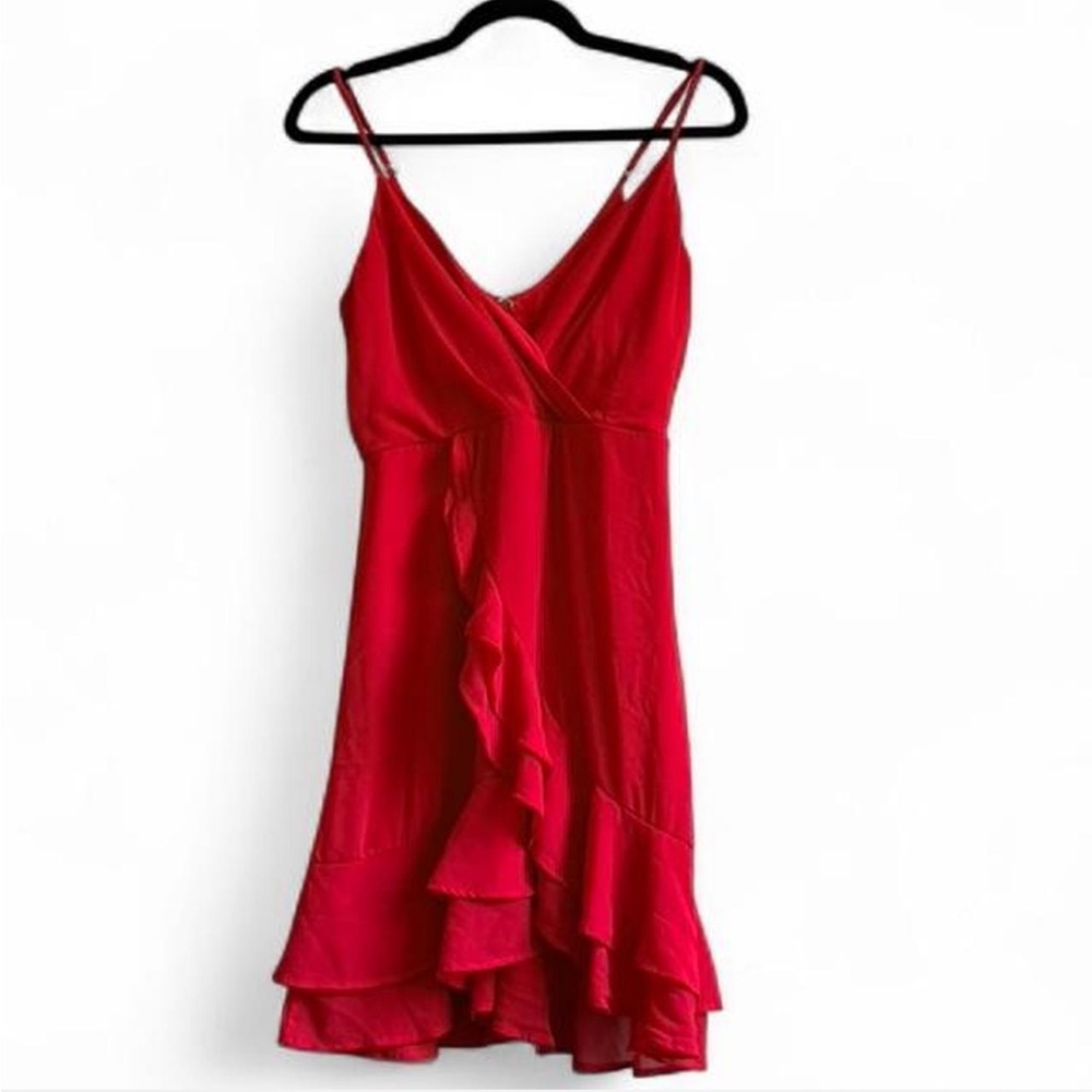 Red Ruffle Dress - Picture 2 of 3